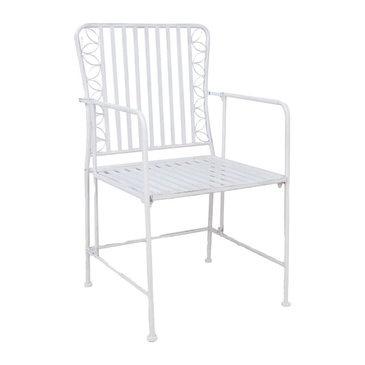 Chair JASMINE / antique white metal 