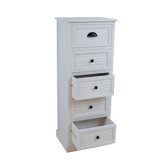 Chest of drawers MELDON 45x35xH116.5cm, white