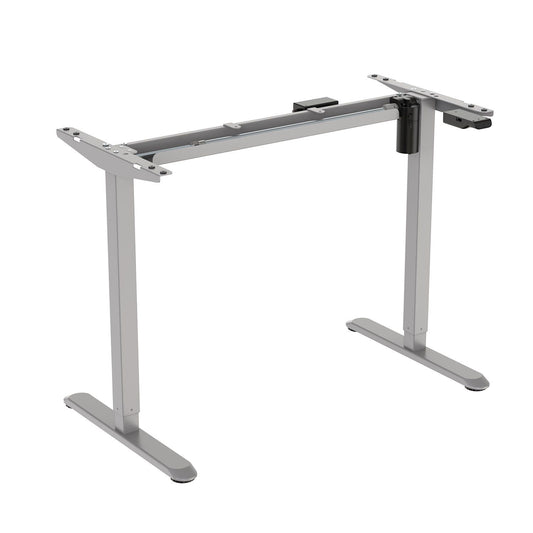 Table leg ERGO LIGHT with 1 motor, silver gray 