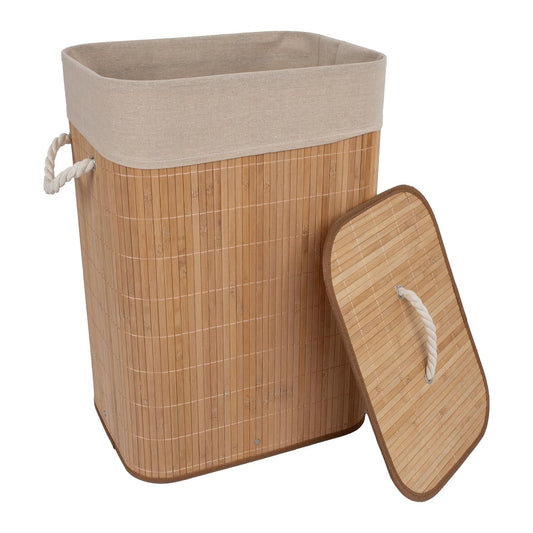 Laundry basket MAX BAMBOO 40x30xH57cm, with vacuum 