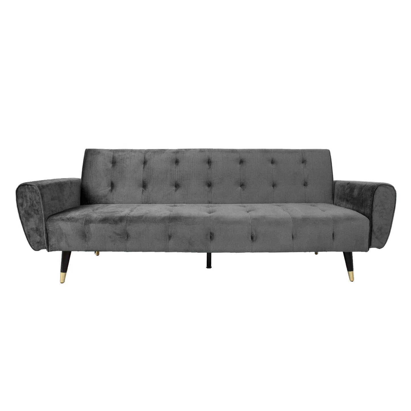 Sofa bed FALUN 214x83xH82cm, gray velvet