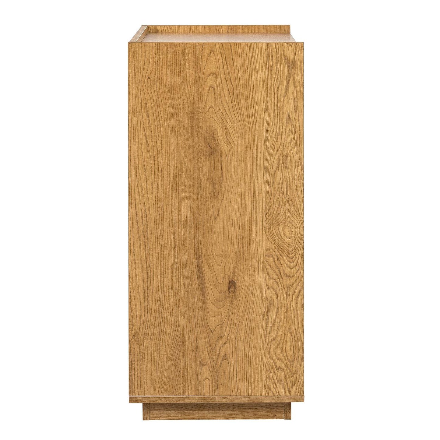 Chest of drawers SACHA 75x40xH89cm, melamine with oak decor