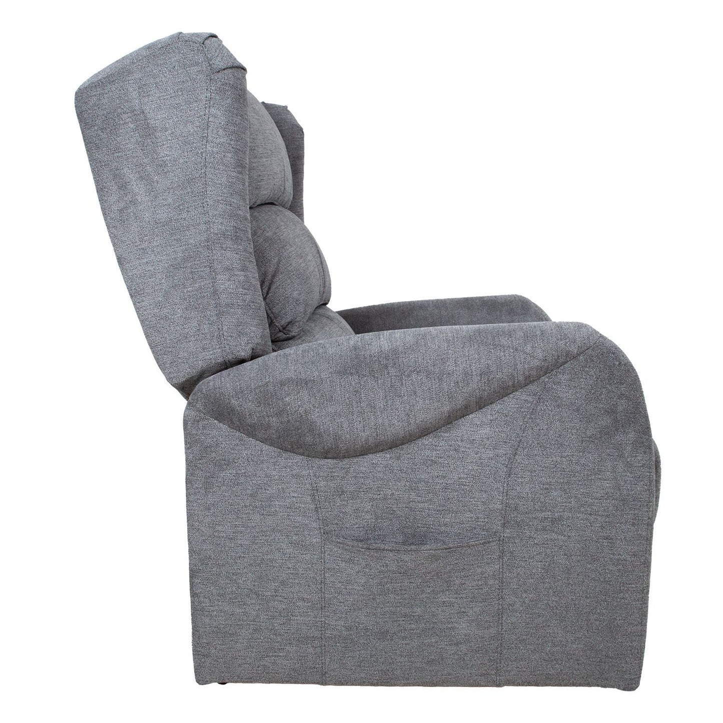 Lounge chair - recliner BARRY with lifting mechanism, gray 