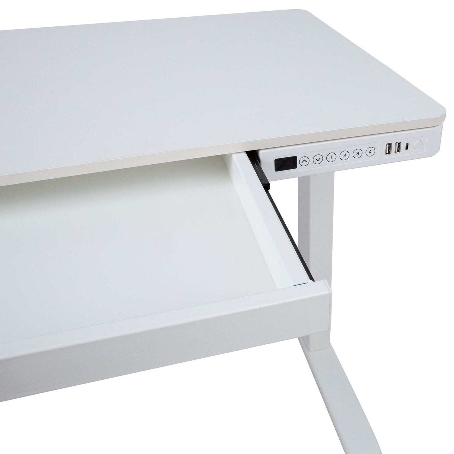 Desk ERGO with 1 motor 120x60xH72-121cm, white 