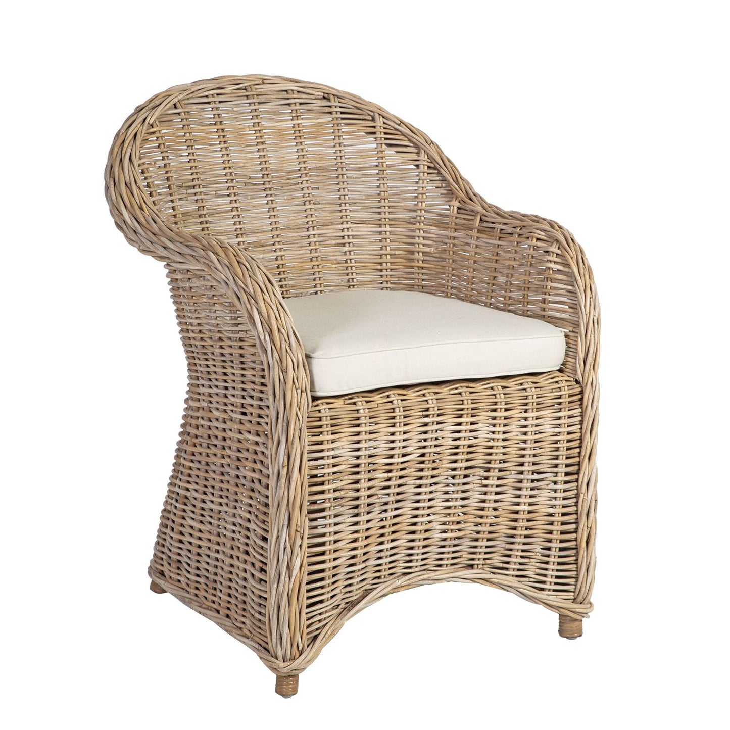 Garden chair KATALINA with cushion 63x66xH85cm, gray 