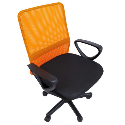 Office chair BELINDA black/orange 