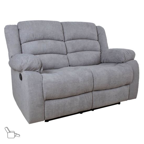 Sofa - recliner MALINA 2-seater, light gray