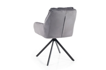 Chair SPELLO VELVET BLACK FRAME/GRAY BLUVEL 14