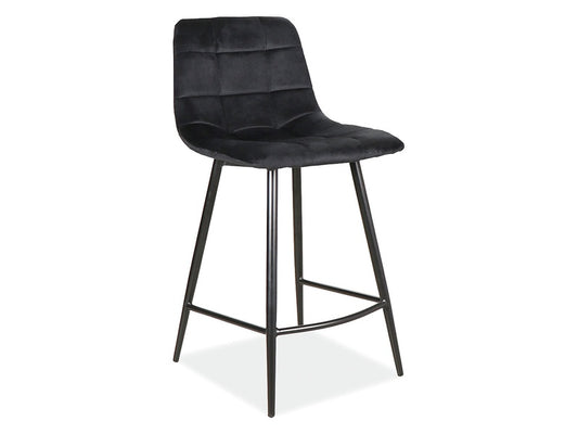 Bar Chair MILA H-2 VELVET BLACK FRAME/BLACK BLUEVEL 19 