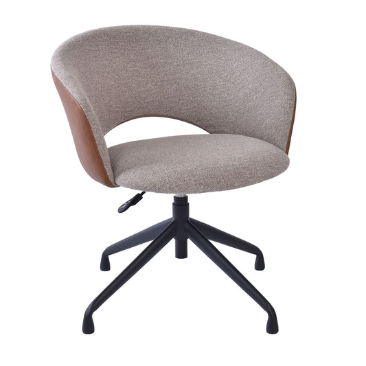 Work chair KARINA without wheels, beige/light brown 