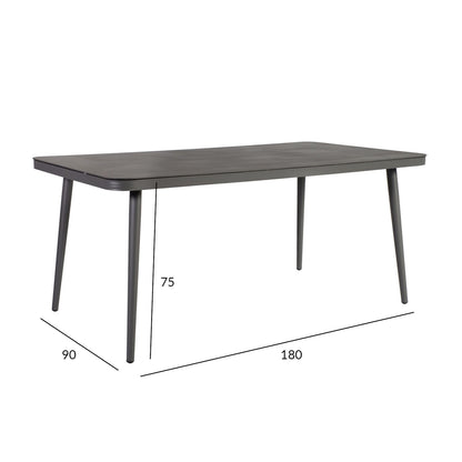 Table ANDROS 180x90xH75cm, gray