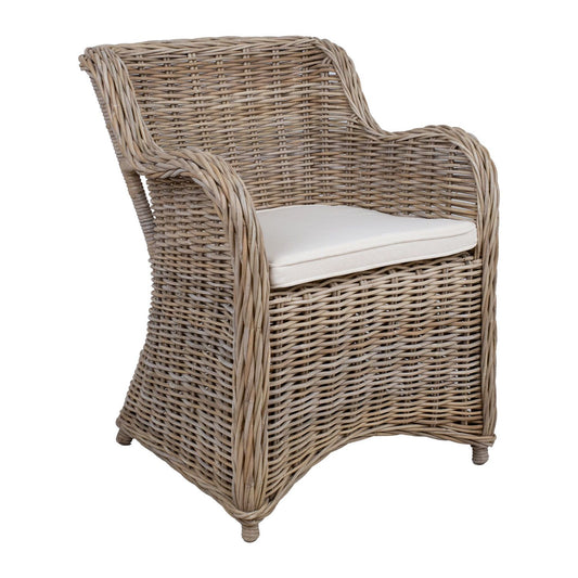 Chair KATALINA 62x62xH83cm, natural rattan palm 