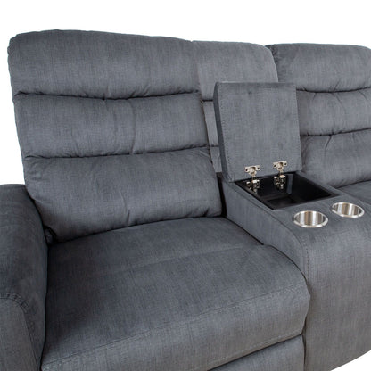 Sofa GASTON 2-seater, with electric mechanism, gray velvet