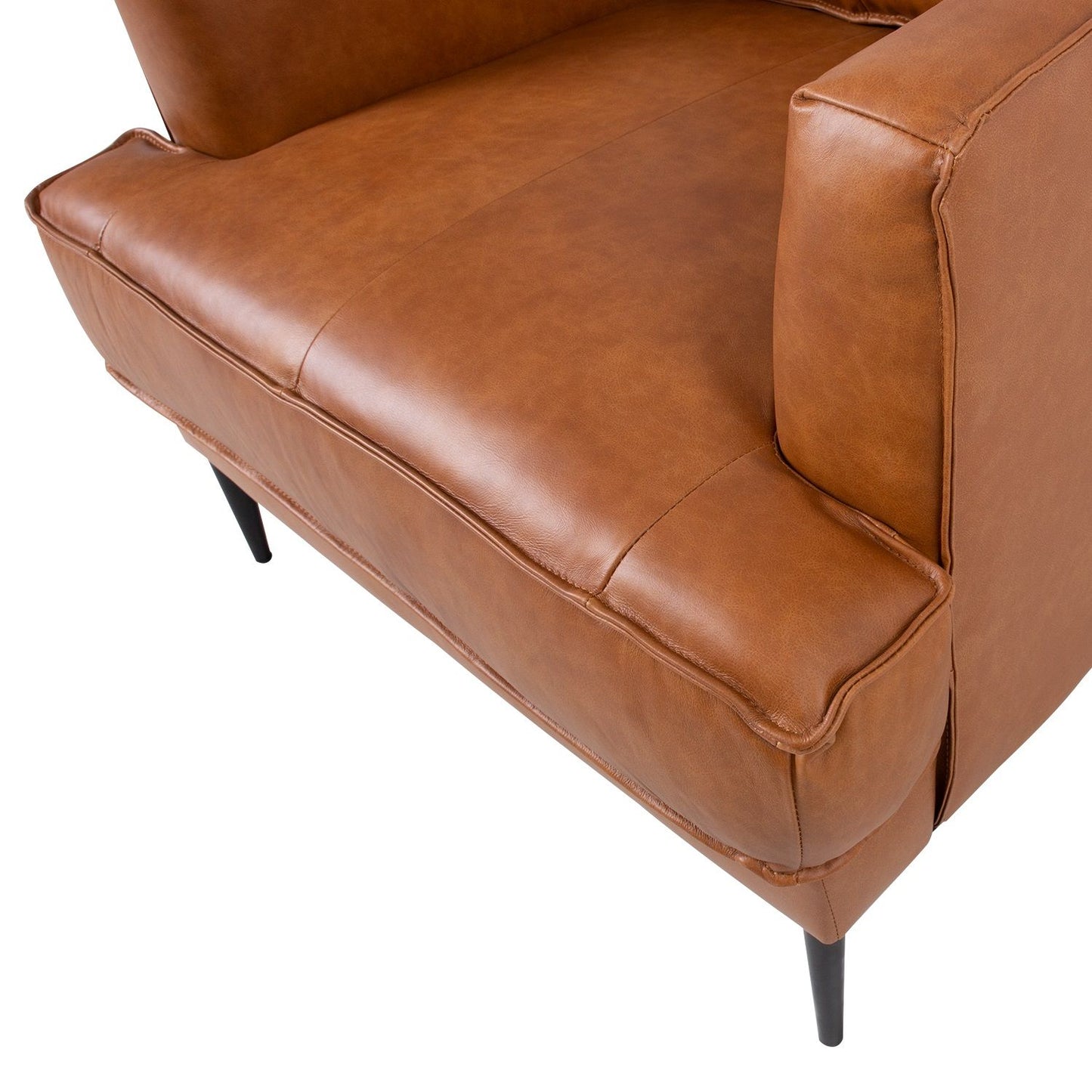 Lounge chair LEO 80x86xH85cm, light brown 