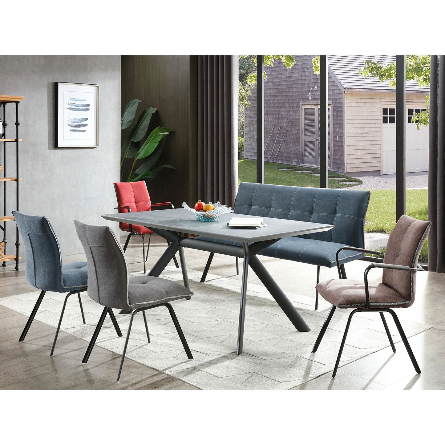 Table EDDY-2 160/220x90xH76cm, gray