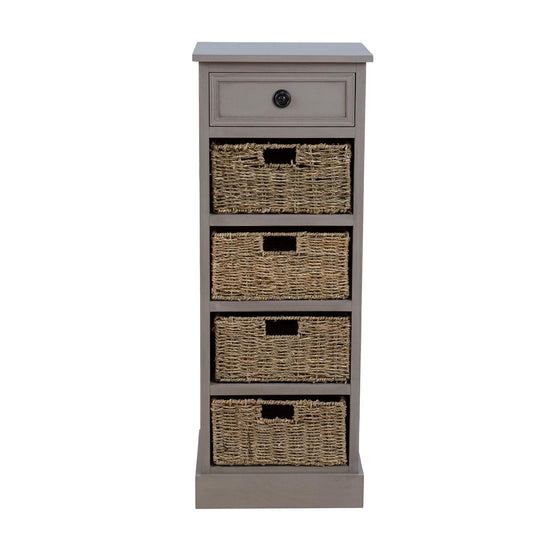 Chest of drawers with basket drawers KENT 40x33xH108cm