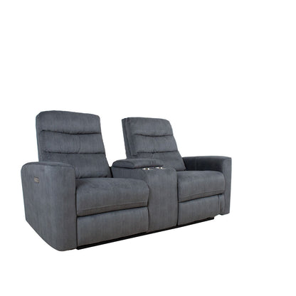 Sofa GASTON 2-seater, with electric mechanism, gray velvet