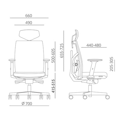 Work chair TUNE black