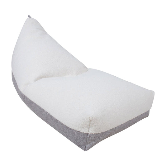 Beanbag LAMB BAG 130x80x20/70cm, white/light gray