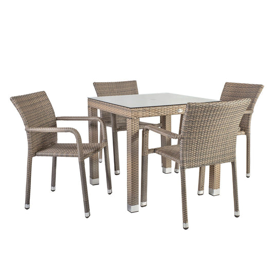 Garden furniture set LARACHE table and 4 chairs 