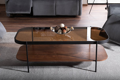 Журнальный столик PRIMA AMBER/WALNUT 120X58X43