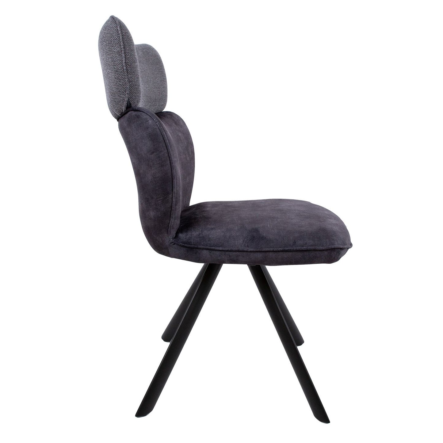 Chair EDDY, dark gray velvet 