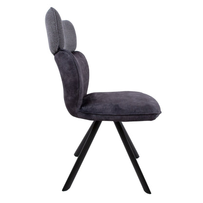 Chair EDDY, dark gray velvet 