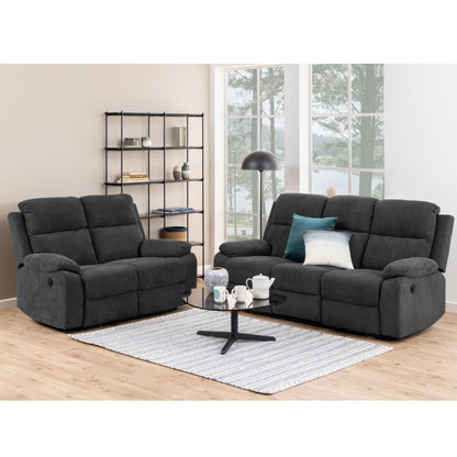 Regliner Sofa MORA 2-seater, electric, dark gray