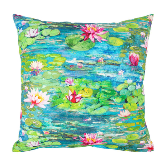 Pillow HOLLY 45x45cm, pink water lilies