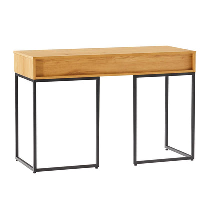 Desk HAMPTON 120x50xH79cm, melamine with oak decor 