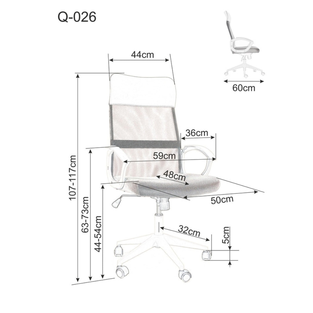 Biroja Krēsls Q-026 ROZĀ