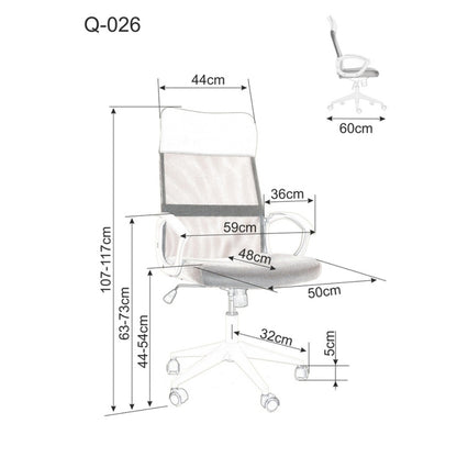 Biroja Krēsls Q-026 ROZĀ