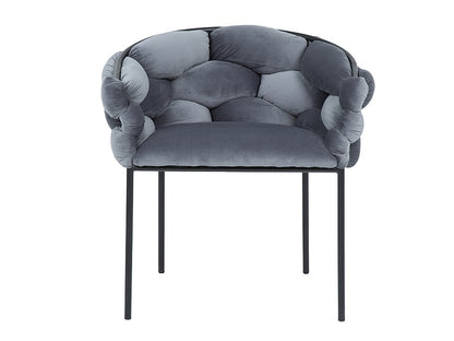 Chair NORTE VELVET BLACK FRAME / GRAY BLUVEL 14