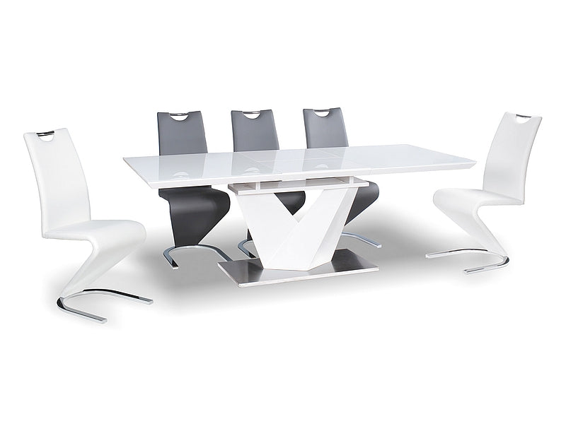 Table ALARAS III WHITE / WHITE LACQUER 160(220)X90