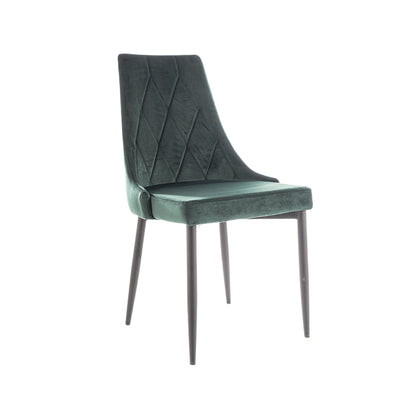 Chair TRIX B VELVET BLACK FRAME/GREEN BLUVEL78