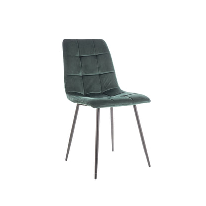 Armchair MILA VELVET BLACK FRAME/GREEN BLUVEL 78