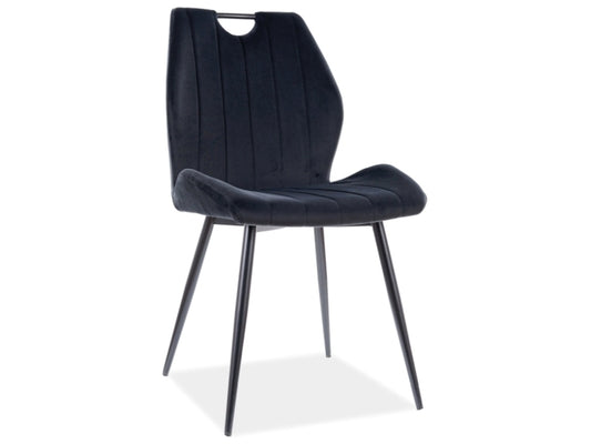 Chair ARCO VELVET BLACK FRAME / BLACK BLUVEL 19