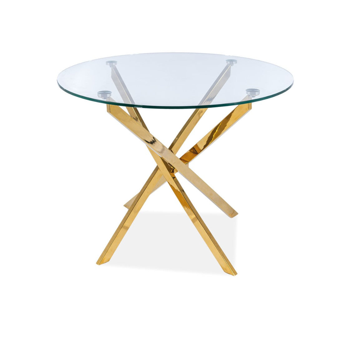 Table AGIS TRANSPARENT/GOLD FI 90