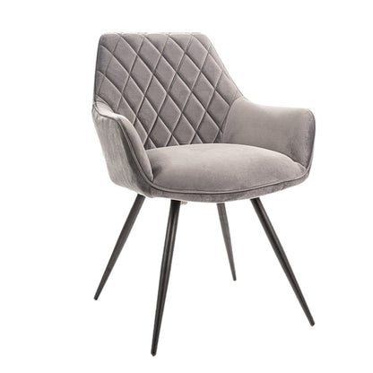 Armchair LINEA VELVET BLACK FRAME/GRAY BLUVEL 14 