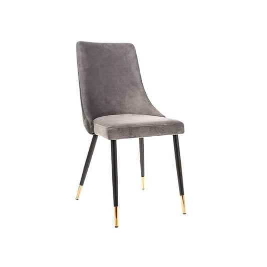 Chair PIANO VELVET BLACK/GOLD FRAME/GRAY BLUVEL 14