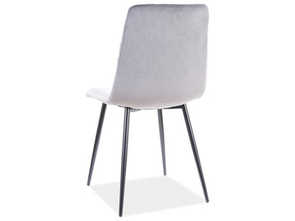 Chair IRIS VELVET BLACK FRAME/GRAY BLUVEL14