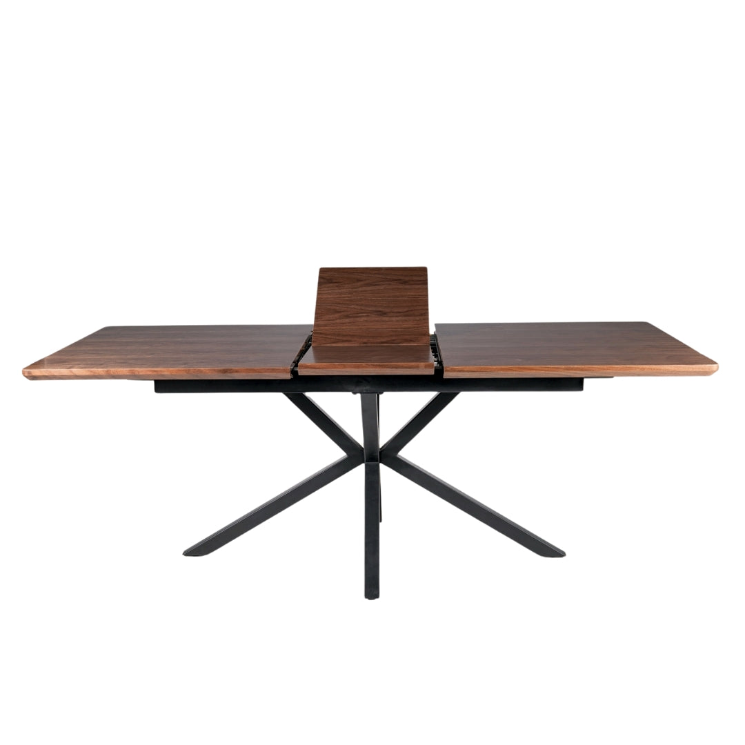 Table LOGAN WALNUT/BLACK 160(200)X90