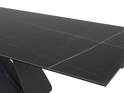 Table DUNA CERAMIC BLACK SAHARA NOIR/BLACK MATTE (160-240)X90