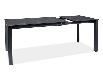 Table METROPOL CERAMIC BLACK MARBLE EFFECT/BLACK MATTE 120(180)X80