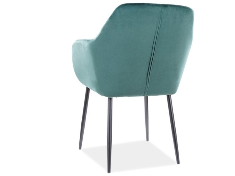 Chair VENUS VELVET BLACK FRAME / GREEN BLUVEL 78