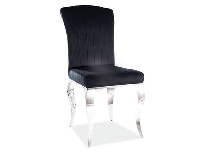 Стул PRINCE VELVET CHROME/BLACK COLOR 186 