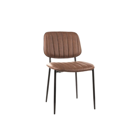 Chair BEN LEATHER SYNT / Brown color 222 