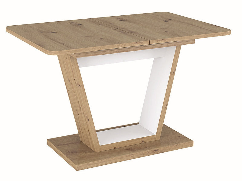 Table NIGEL ARTISAN OAK COLOR / WHITE MATTE 120(160)X80 (D)