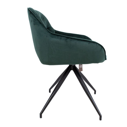 Chair BRIT, dark green velvet 