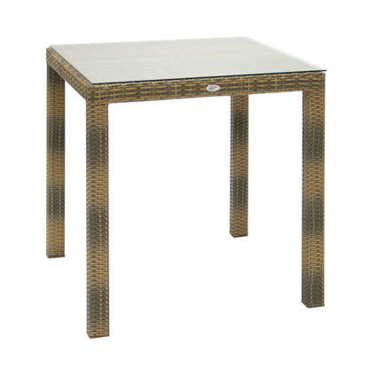 Table WICKER 73x73xH71cm, cappuccino 